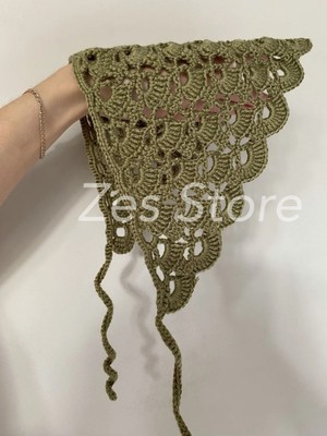  Örgü El Yapımı Kroşe Bandana