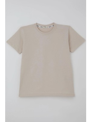 Breeze Erkek Çocuk Tişört Basic 9-14 Yaş, Taş