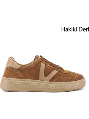 Gönderi(r) Kadın Taba  Bağcıklı Hakiki Deri Sneaker