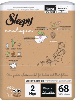 Dora Shopping Ecologic Ekonomik Bebek Bezi 2 Numara Mini 68 Adet