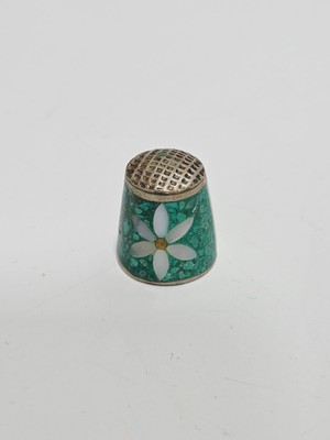 Hasyılmaz Antika Cloisonne Emaye Yüksük 21,65X19,10MM 031