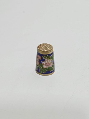 Hasyılmaz Antika Cloisonne Emaye Yüksük 23,60X16,80MM 051