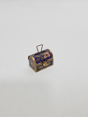 Hasyılmaz Antika Cloisonne Minyatür Kutu 3,1x2,2cm 114