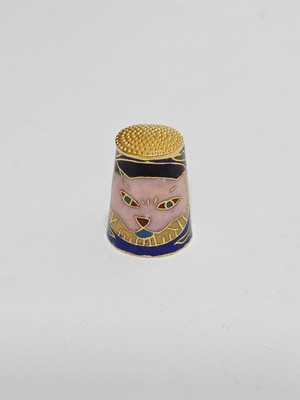 Hasyılmaz Antika Cloisonne Emaye Yüksük 27,25X20,90MM 045