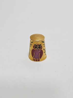 Hasyılmaz Antika Cloisonne Emaye Yüksük 27,88X21MM 029