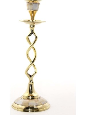 Aydogan's Tekli Pirinç Sedefli Şamdan