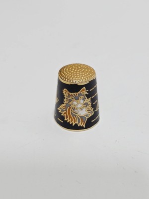Hasyılmaz Antika Cloisonne Emaye Yüksük 24,75X19,90MM 041