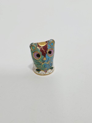 Hasyılmaz Antika Cloisonne Emaye Yüksük 28,20X19MM 063