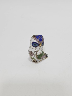 Hasyılmaz Antika Cloisonne Minyatür Baykuş 4,7x3,5cm 145