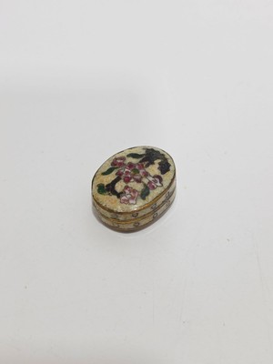 Hasyılmaz Antika Cloisonne Minyatür Kutu 3,3x2,6cm 109