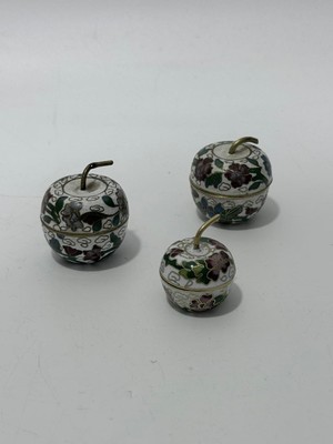 Hasyılmaz Antika Cloisonne Minyatür Kutu 3 Adet