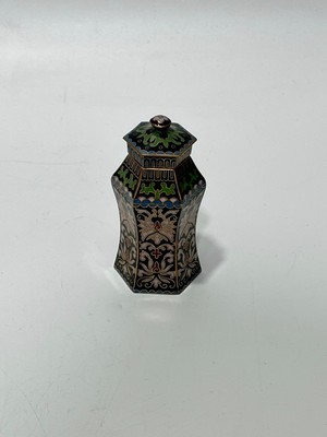 Hasyılmaz Antika Cloisonne Minyatür Kavanoz 8,4x4,3cm 129