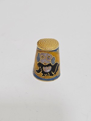 Hasyılmaz Antika Cloisonne Emaye Yüksük 27,25X20,75MM 044