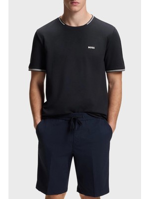 Boss Streç Pamuklu Regular Fit Bisiklet Yaka T Shirt Erkek T Shirt 50521245 402