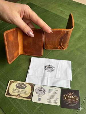 Vintage Leather Craft Erkek Hakiki Deri Cüzdan