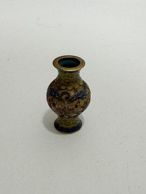 Hasyılmaz Antika Cloisonne Minyatür Vazo 5,50CM 002