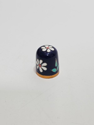 Hasyılmaz Antika Cloisonne Emaye Yüksük 23,80X20,70MM 061