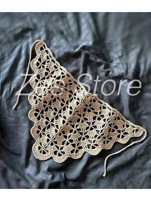 Örgü Bohem Vintage Kroşe Bandana 2026 Yaz