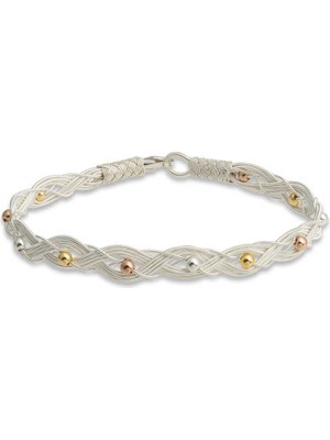 DMR Elegance Gümüş Kazaziye Örgü Bileklik