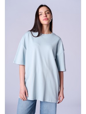 Twister Bts 1088 %100 Pamuk Düşük Kol Kadın Oversize T-Shirt
