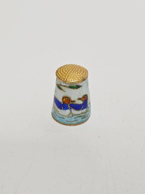 Hasyılmaz Antika Cloisonne Emaye Yüksük 27,60X21MM 025