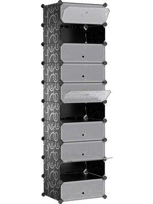 Dora Shopping 10 Seviyeli Dolabı, Dıy, Pp Plastikten, Devrilme Korumalı, 48 x 36 x 173 Cm, LPC10H