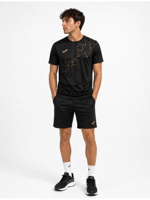Joma R-Cıty Prıntıng Helıum Short Sleeve T-Shırt Black Erkek Siyah Tişört
