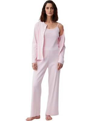 Catherine's Kadın Pembe 3'lü Pijama Takım C2820