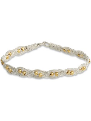 DMR Elegance Gümüş Kazaziye Örgü Bileklik