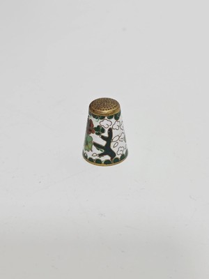 Hasyılmaz Antika Cloisonne Emaye Yüksük 24,50X18,8MM 030