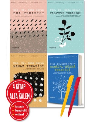 Hayy Kitap Alfa Kalem+Dua Terapisi+Tasavvuf Terapisi+Namaz Terapisi+Esmâü’l-Hüsnâ Terapisi(Esma Sayın) 4 Kitap