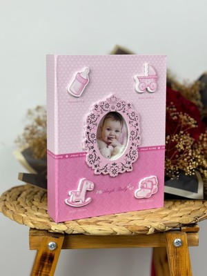 Dora Shopping Rabsev 10X15CM 200 Kapasiteli Lüks Çerçeveli Bebek Albümü RSPP46200-P