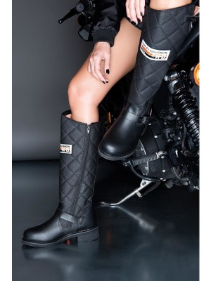 Harley Davidson Kadın Klasik Çizme Siyah 646 Hı 025G100074 Rahat Kullanım İçin Tasarlandı