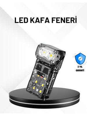 Renklime Sensörlü LED Kafa Feneri Şarj Edilebilir Manyetik Eller Serbest