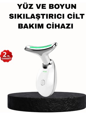 Renklime Ems Mikro Akım Yüz ve Boyun Sıkılaştırıcı Cihaz 7000 Vpm Titreşim Isı Terapili