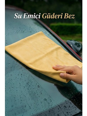 Sihirli Mop Su Emici Güderi Bez Iz Bırakmaz Cam Ayna Kurulama Bezi 40X40CM 3 Adet