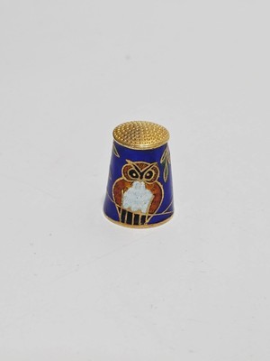 Hasyılmaz Antika Cloisonne Emaye Yüksük 27,85X21,30MM 037
