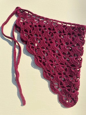  Örgü El Yapımı Kroşe Bandana