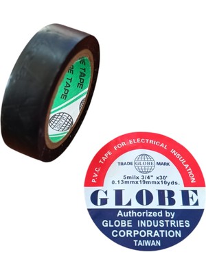 Popüler Sepet Globe Izole Bant Elektrik Kablo Bantı 19MM Siyah