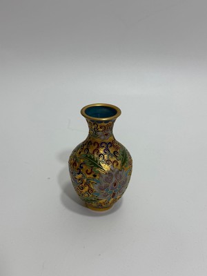 Hasyılmaz Antika Cloisonne Minyatür Vazo 8,5cm 007