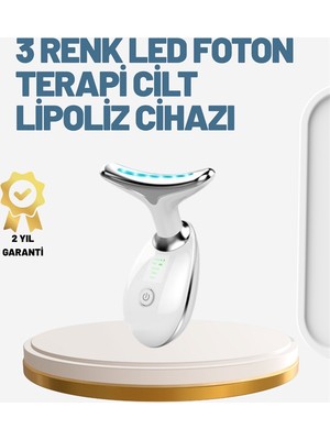Renklime Cilt Yenileyici Şarjlı Güzellik Aleti – Pozitif/negatif Iyon, Titreşimli Masaj ve Kırmızı-Mavi-Yeşil Işıkla