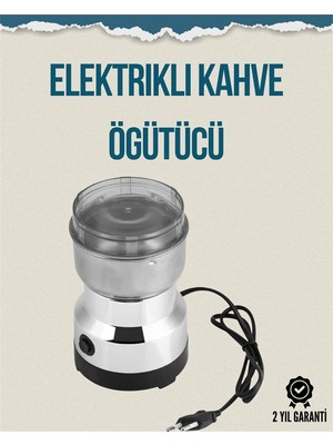 Renklime Kompakt Elektrikli Kahve ve Baharat Öğütücü | 14500 Devir, Şeffaf Kapaklı, Hediye Için Ideal