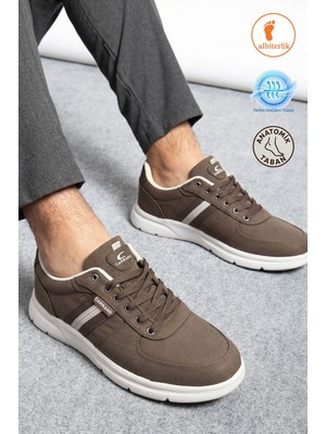 Albishoes Erkek Hafif Rahat Yumuşak Taban Keten Günlük Casual Erkek Ayakkabı Erkek Spor Ayakkabı