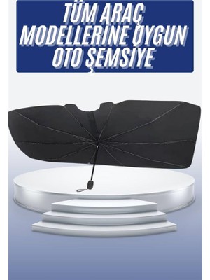 Renklime Oto Ön Cam Güneşliği Otomatik Katlanabilir Gölgelik Oto Cam Şemsiye