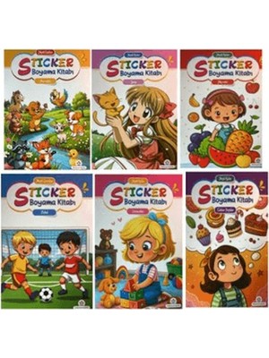 Lisinya Neşeli Boyama Kitabı Sticker (6 Kitap Set)