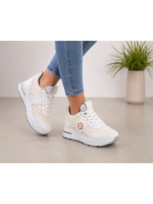 papucumun dünyası Kadın Günlük Kullanım Sneaker Dantel Detaylı