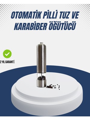 Renklime Otomatik Baharat Değirmeni Paslanmaz Gövde Ergonomik Tasarım
