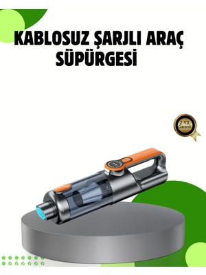 Renklime Şarjlı Kablosuz El Süpürgesi Yüksek Emiş Güçlü ve Çok Başlıklı