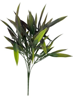 Nettenevime Yapay Çiçek Bambu Grass Koyu Yeşil 40CM Demet Garnitür Aradal Dekoratif Yapay Bitki