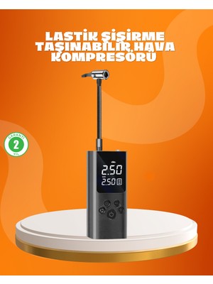 Renklime Çoklu Valf Adaptörlü Dijital Hava Pompası